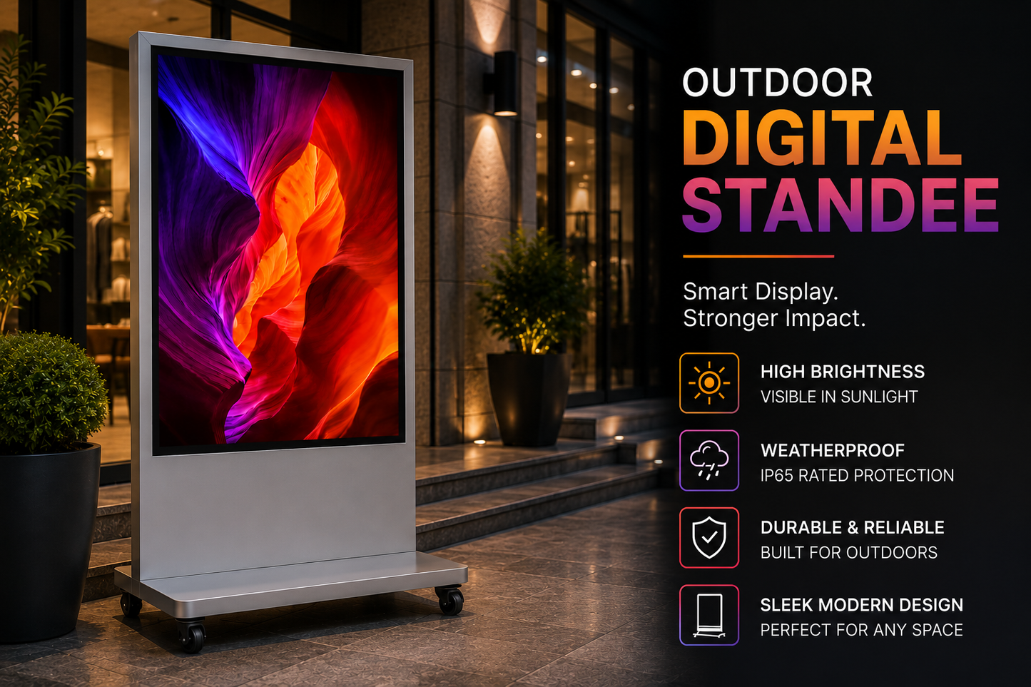 Outdoor Digital Standee Display for Business Advertising & Promotions