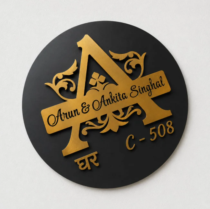 Flat Nameplate Round nameplate