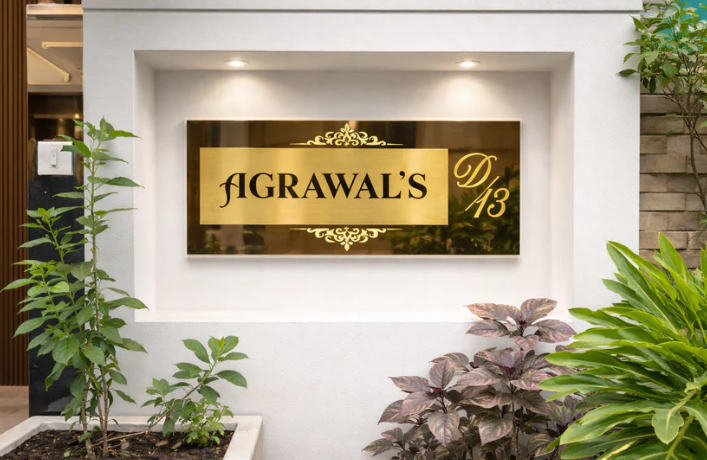 Titanium Black Mirror Nameplate 12x24,12x36 inches
