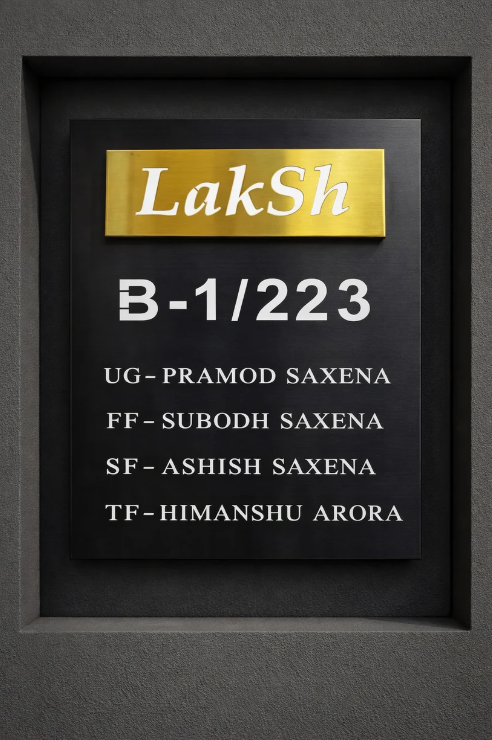 Titanium Black Matt Stainless Nameplate 20x28 inches