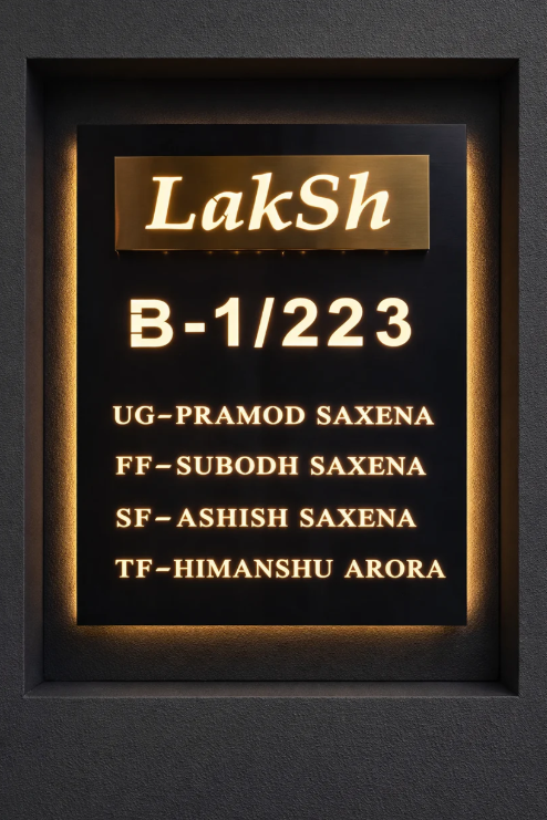 Titanium Black Matt Stainless Nameplate 20x28 inches