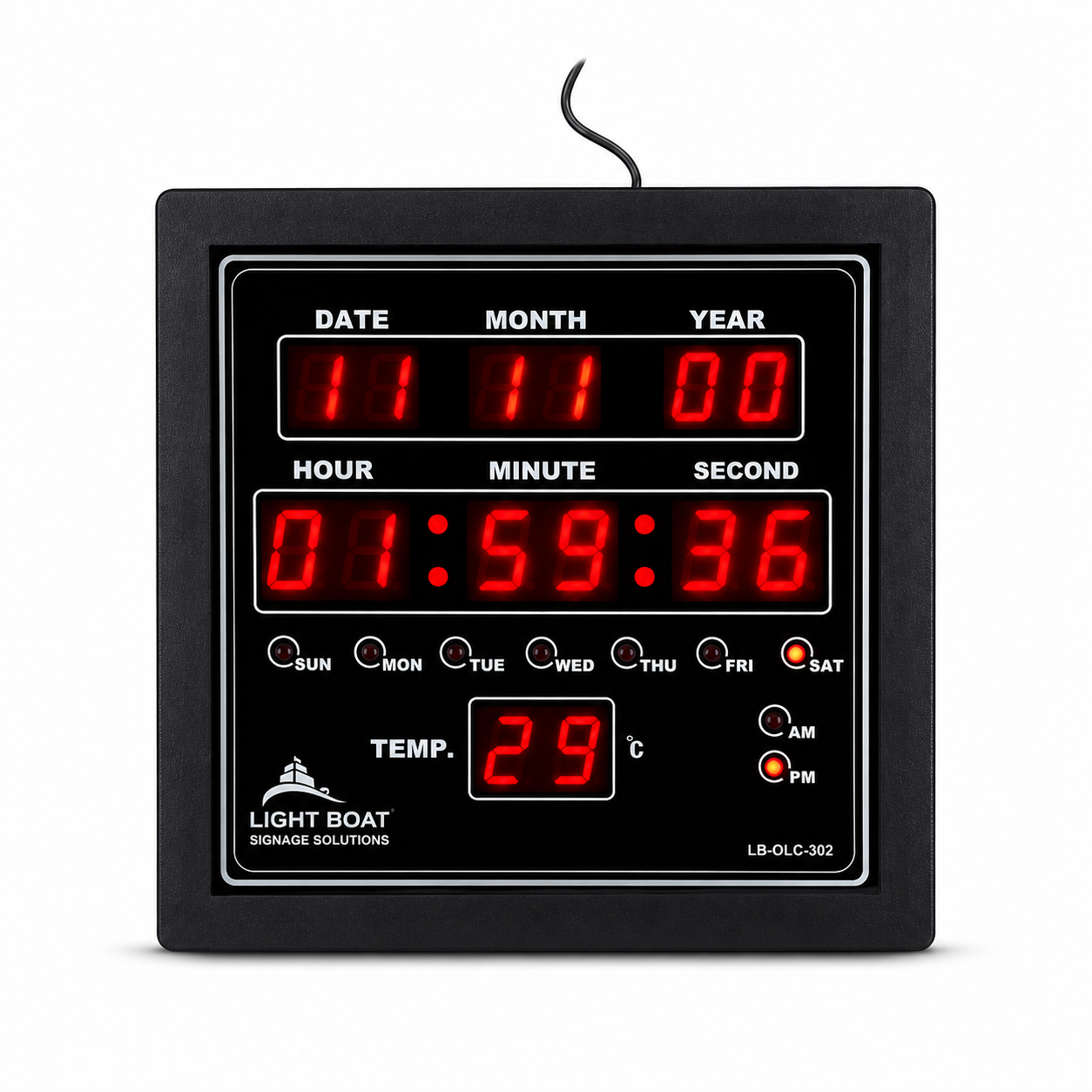 LED Digital Clock Display for Home, Office & Commercial Use
