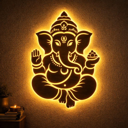 LED Ganesha Wall Decor | Premium Backlit Spiritual Home Décor