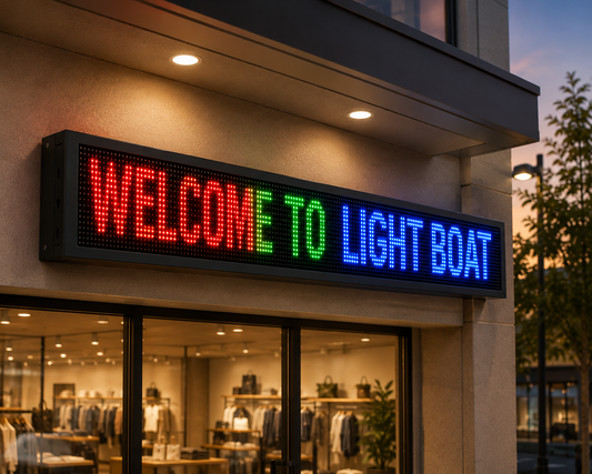Programmable LED Scroller Display for Business Advertising & Messaging