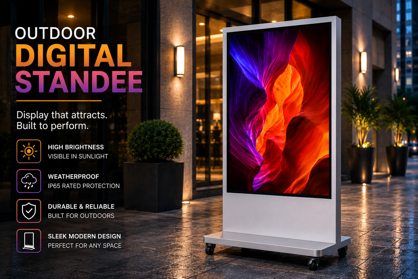Outdoor Digital Standee Display for Business Advertising & Promotions