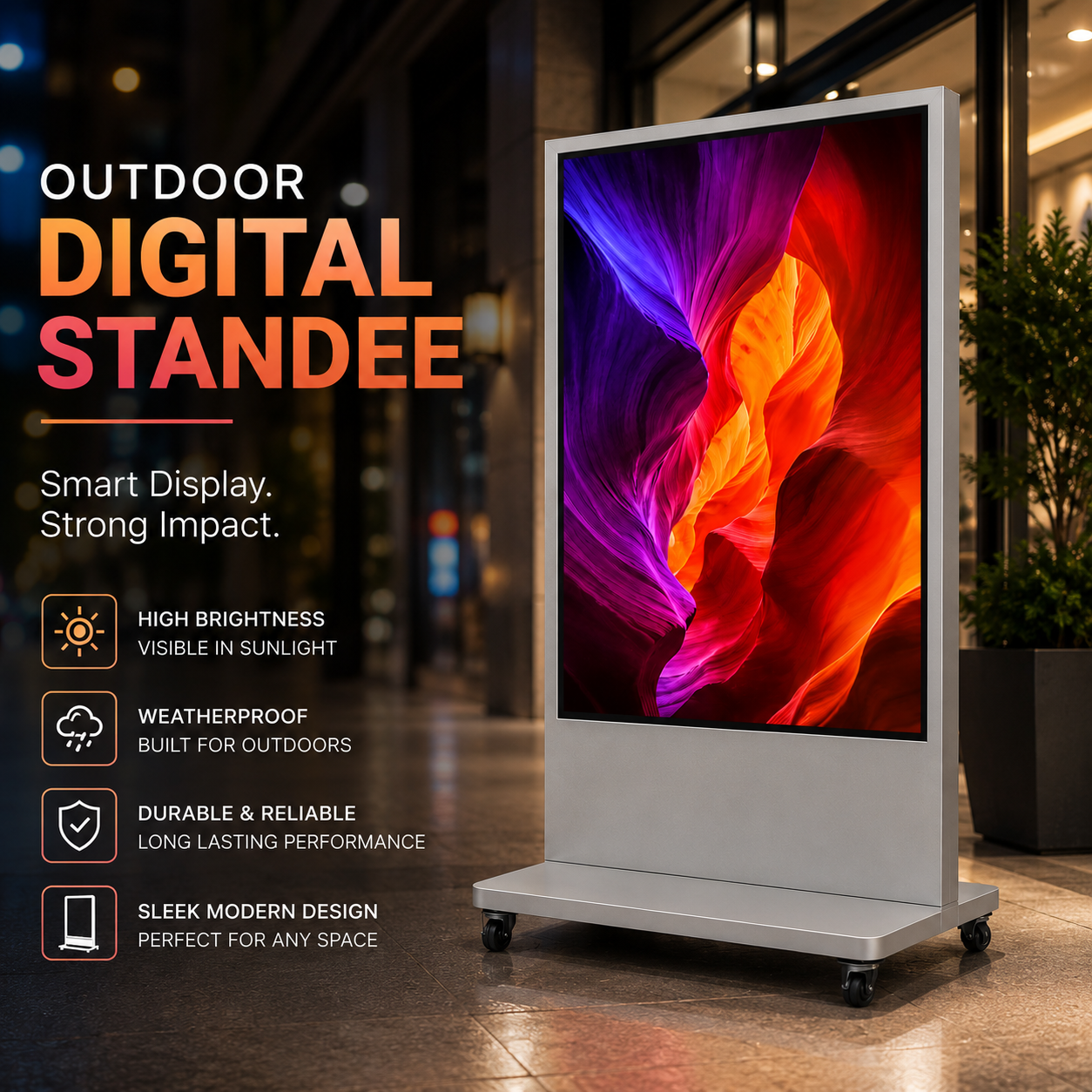 Outdoor Digital Standee Display for Business Advertising & Promotions